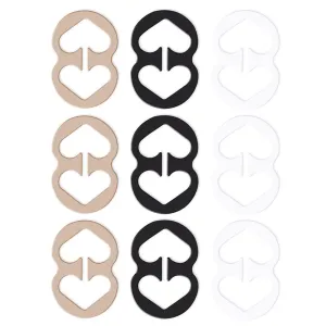12Pc Bra Clips Perfect Lift Adjust Clasp Strap Cleavage Control Racerback Buckle
