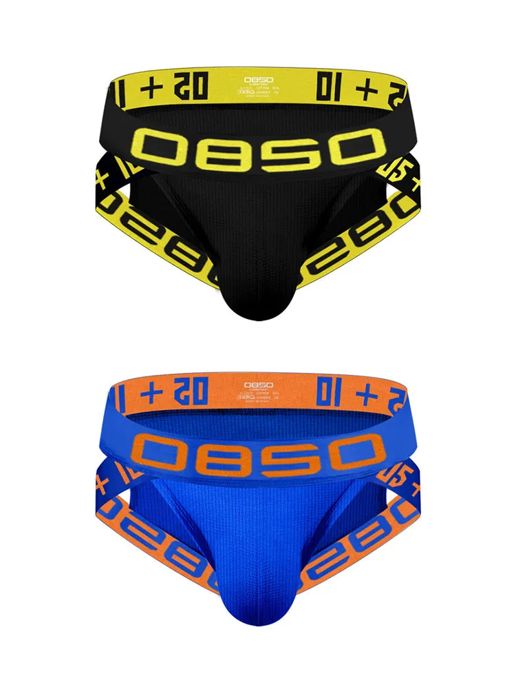 2 Pack Men's Breathable Personalized Low-Rise High-Elastic Briefs