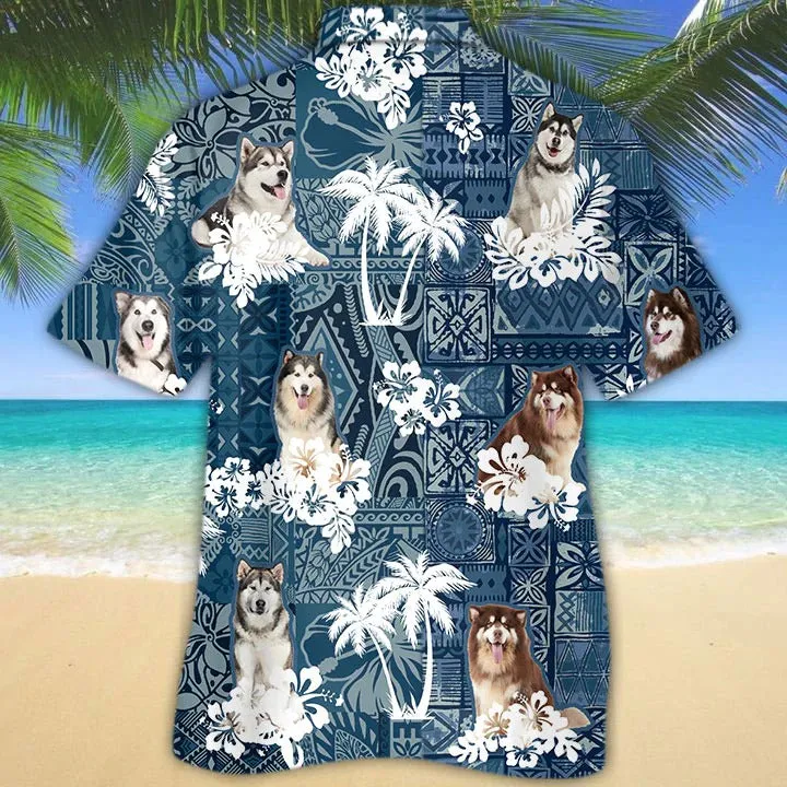 Alaskan Hawaiian Shirt 3D Full Printed Dog Hawaiian Shirts For Travel Summer, Hawaiian Dog Shirt