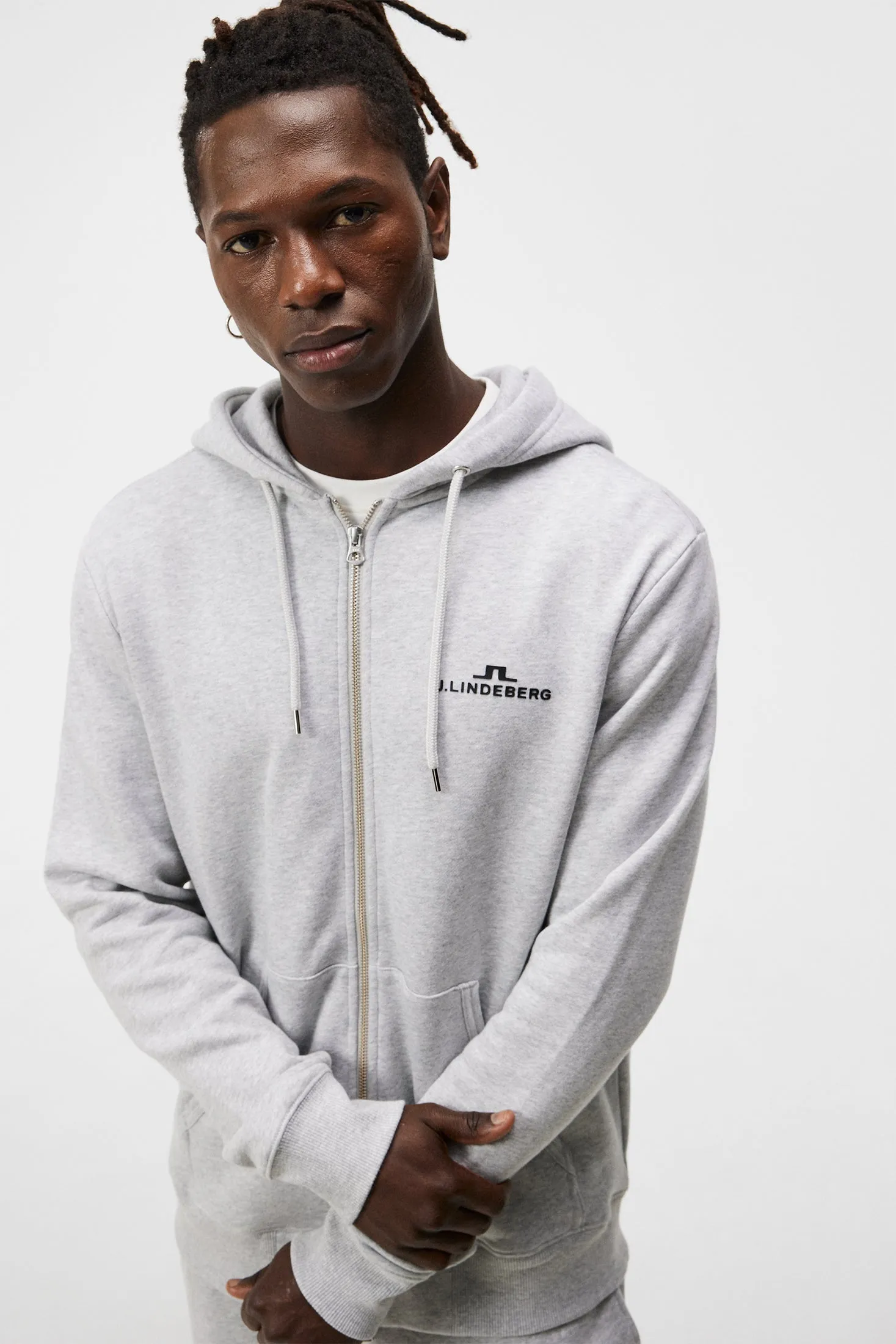 Alpha Zip Hood / Light Grey Melange