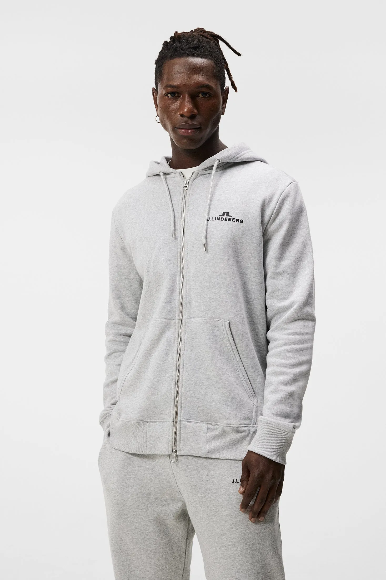 Alpha Zip Hood / Light Grey Melange