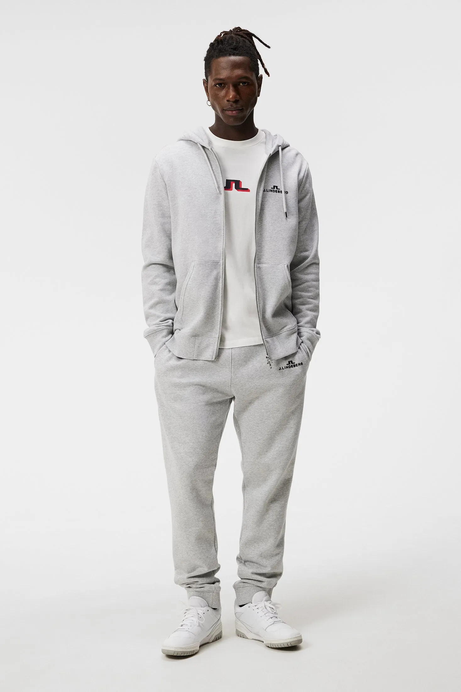 Alpha Zip Hood / Light Grey Melange