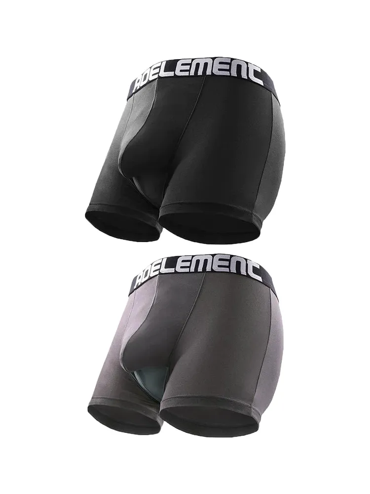 Aoelemen 2 Pack Modal Stretch Separate Pouch Boxer Briefs