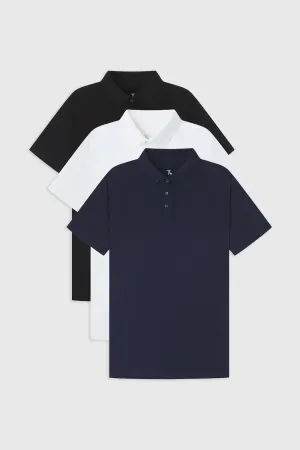 Athletic Fit Favourites Polo Shirt 3-Pack