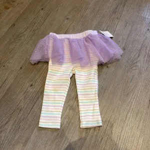 Baby Essentials White Leggings with Tutu 6m