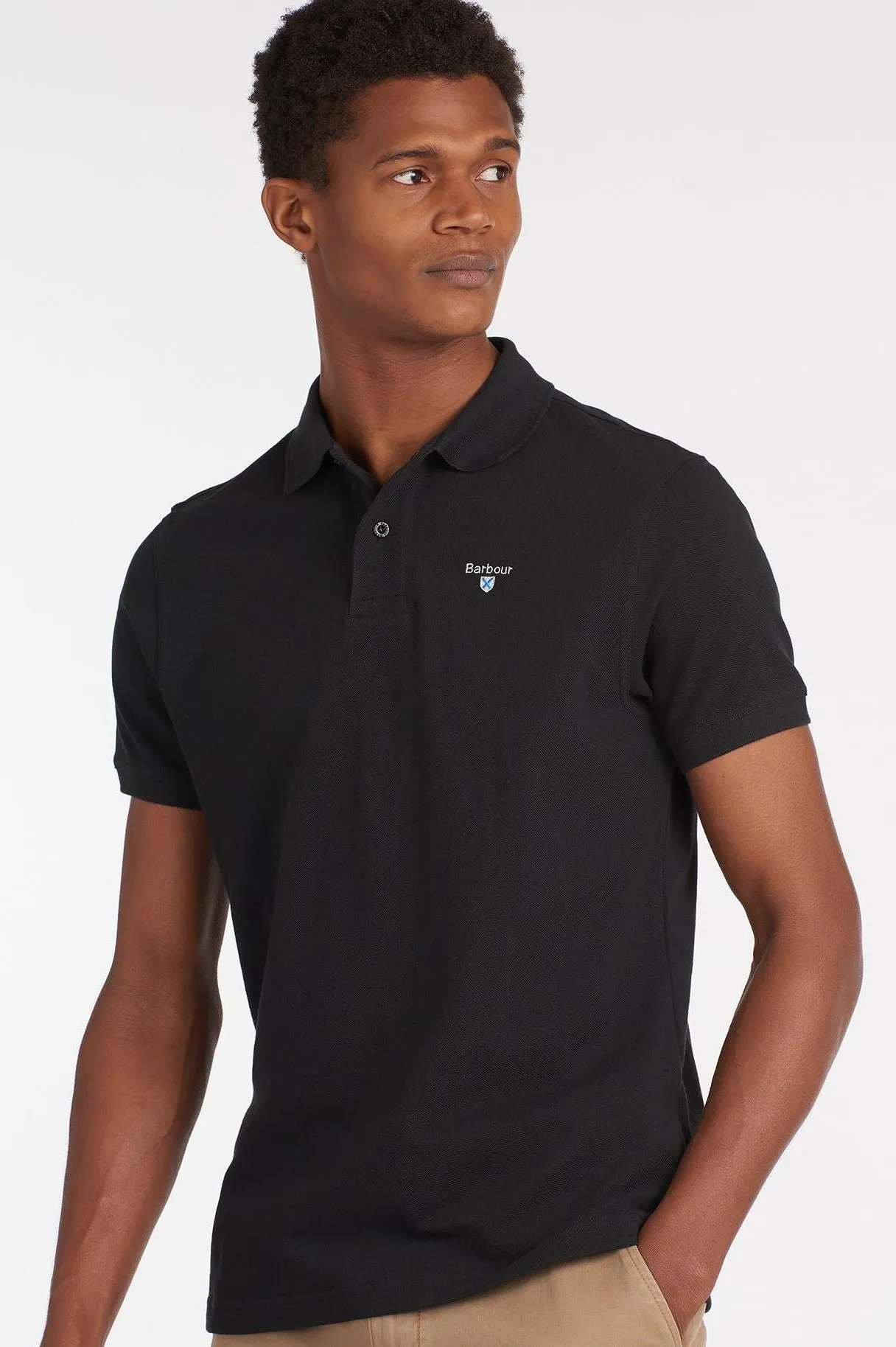 Barbour Polo Shirt Sports Polo shirt in Black MML0358BK31