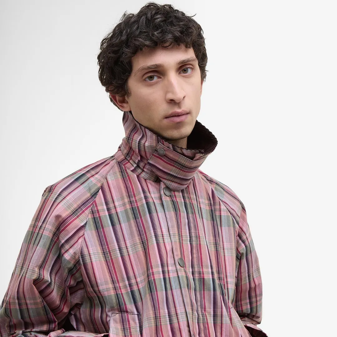 Barbour x NOAH Madras Bedale Casual Jacket (Noah Madras Pink)