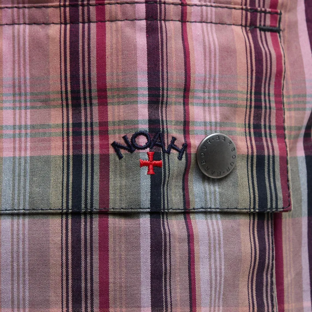 Barbour x NOAH Madras Bedale Casual Jacket (Noah Madras Pink)