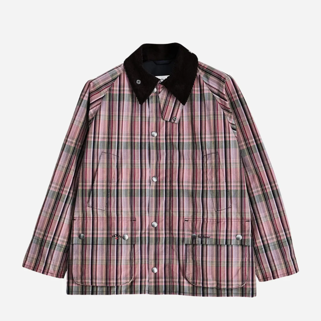 Barbour x NOAH Madras Bedale Casual Jacket (Noah Madras Pink)