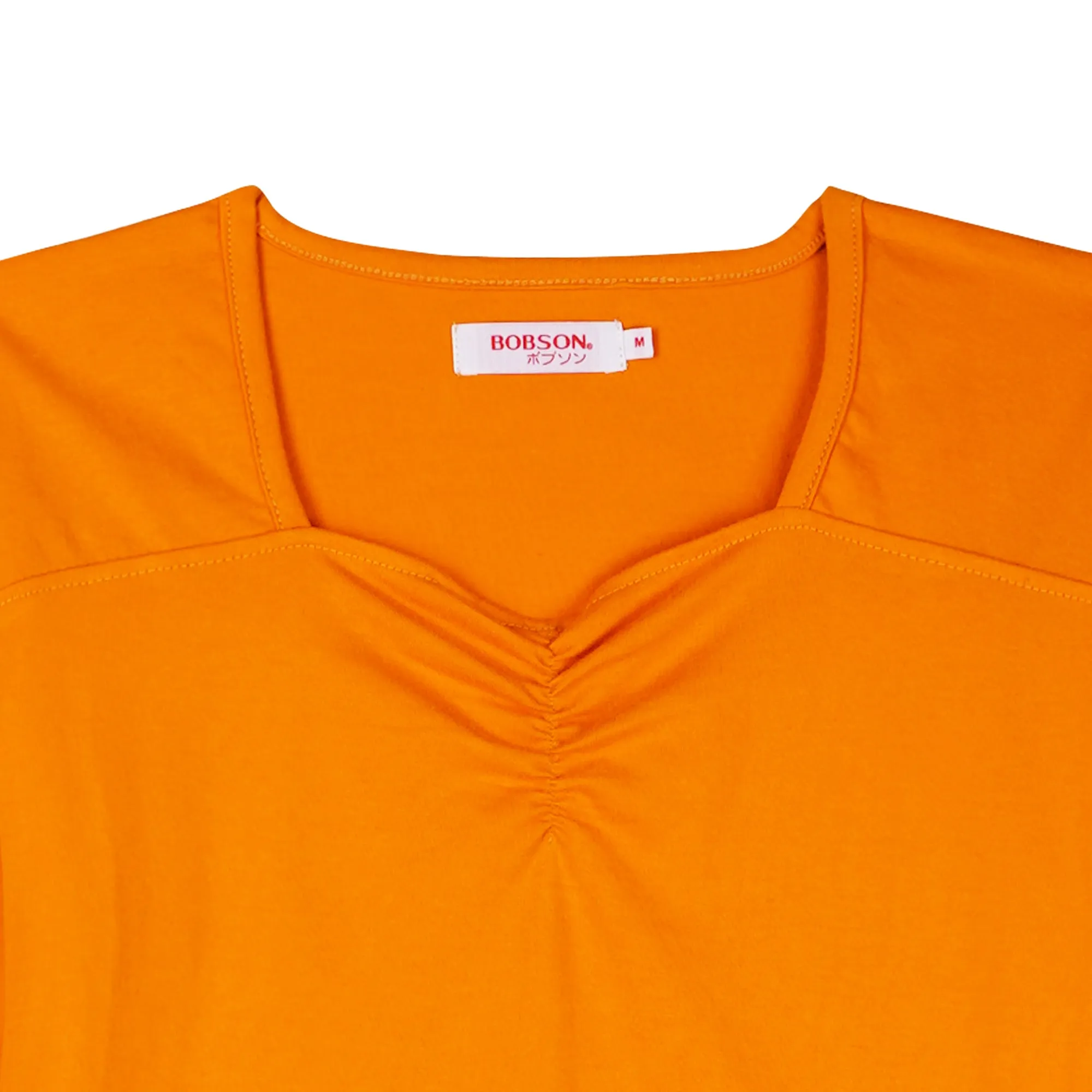 Bobson Japanese Ladies Basic Tees Relaxed Fit 142040 (Dark Cheddar)