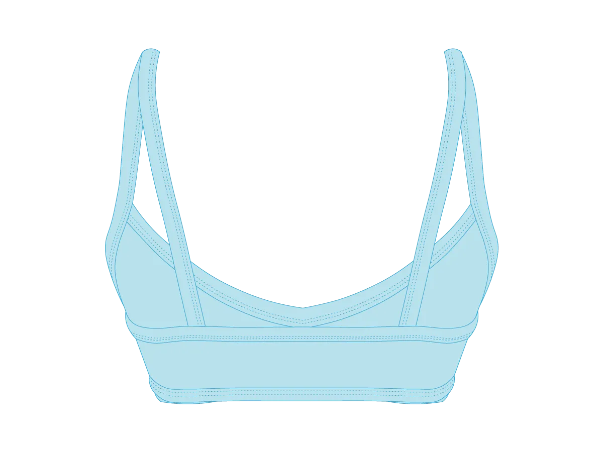 Cloudy Blue Sporty Top