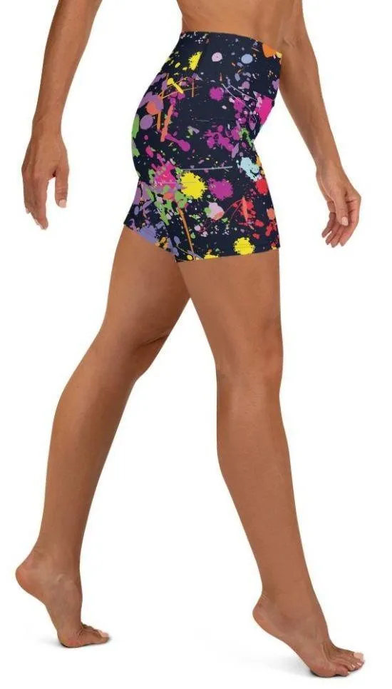 Colorful Abstract Yoga Shorts