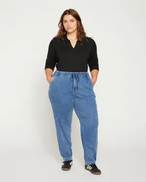 ComfortDenim Drawstring Jean Trouser - Tidal Indigo