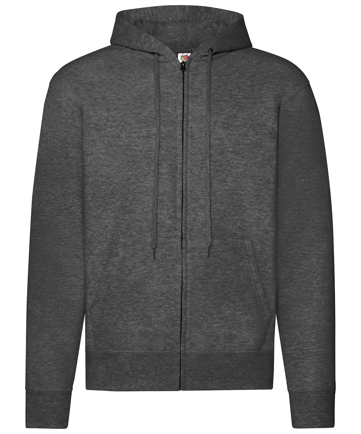 Dark Heather Grey - Classic 80/20 hooded sweatshirt jacket
