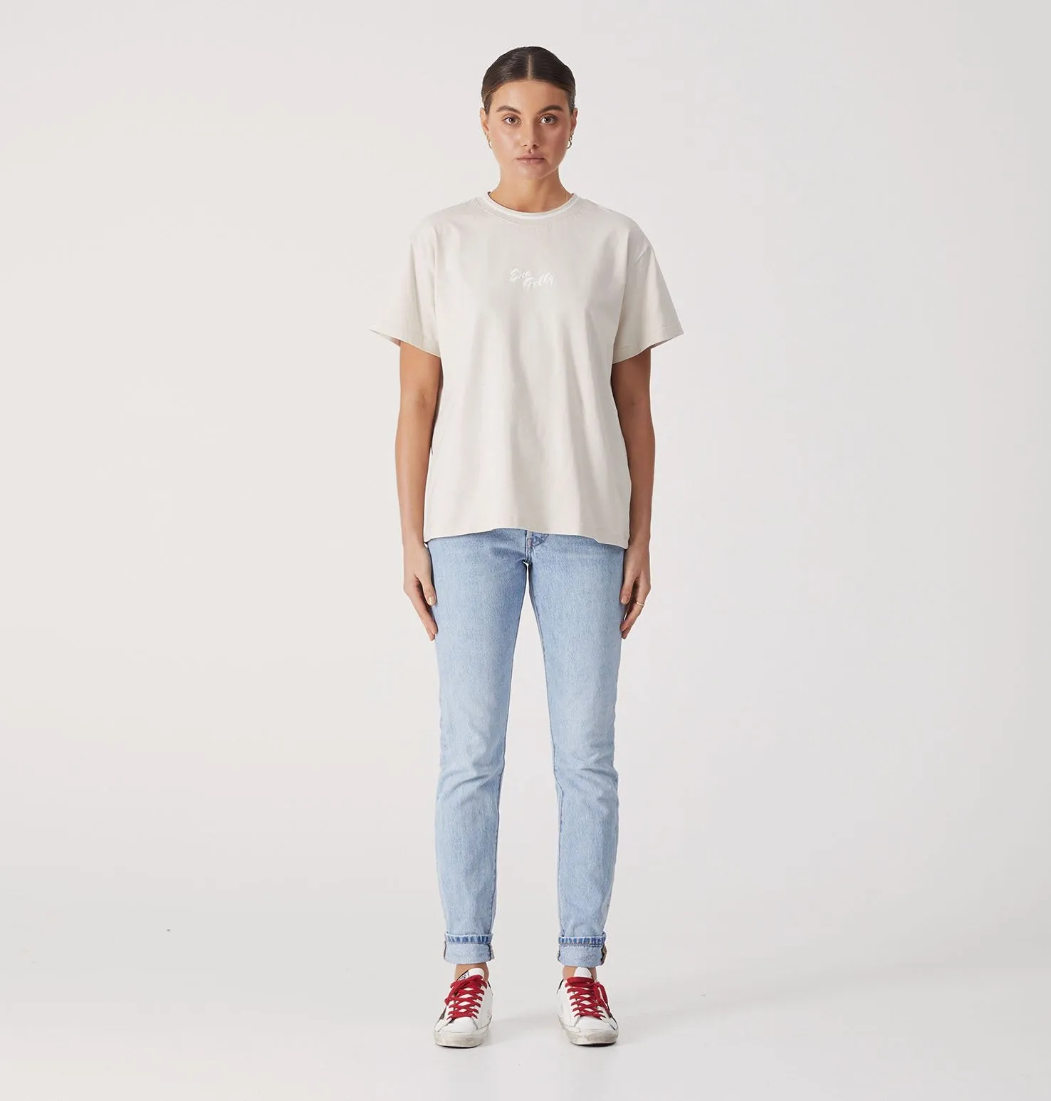 Ena Pelly Script Embroidered Tee