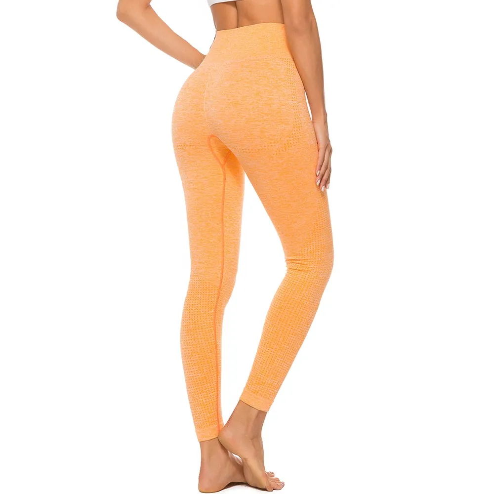 Essential Seamless Contour Leggings - Mango Orange