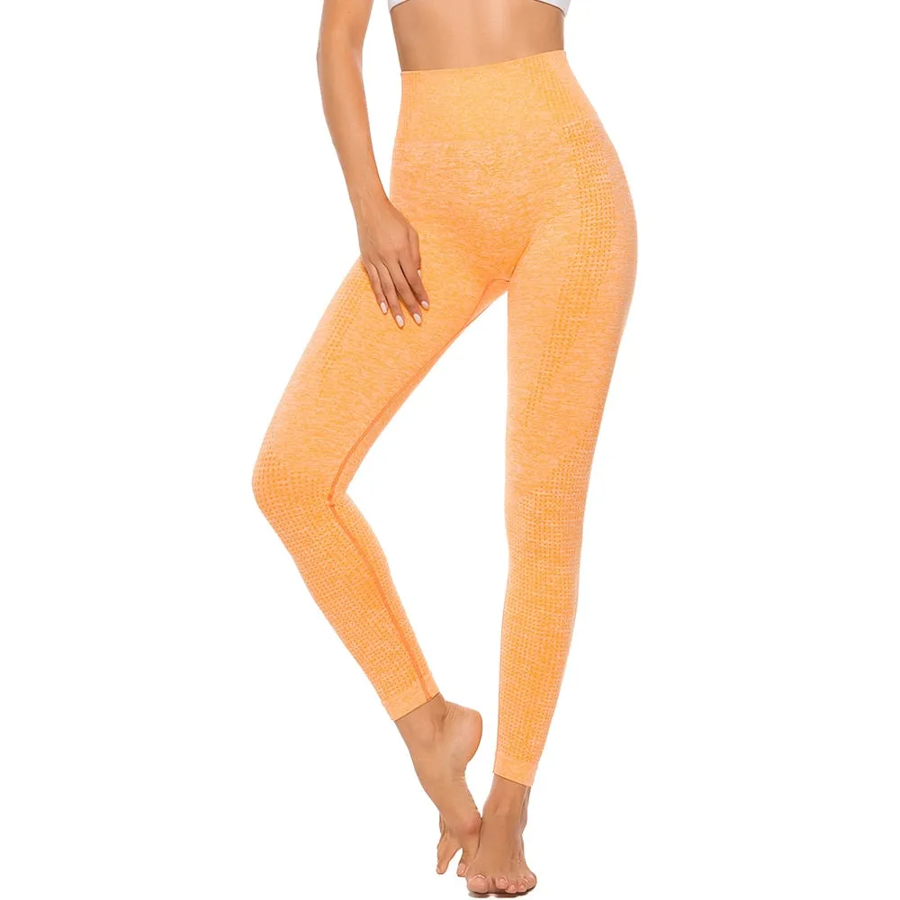 Essential Seamless Contour Leggings - Mango Orange