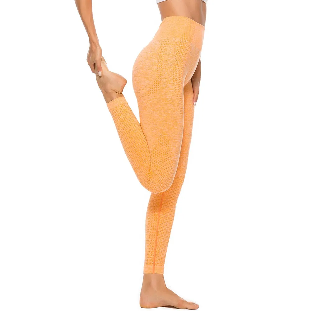 Essential Seamless Contour Leggings - Mango Orange