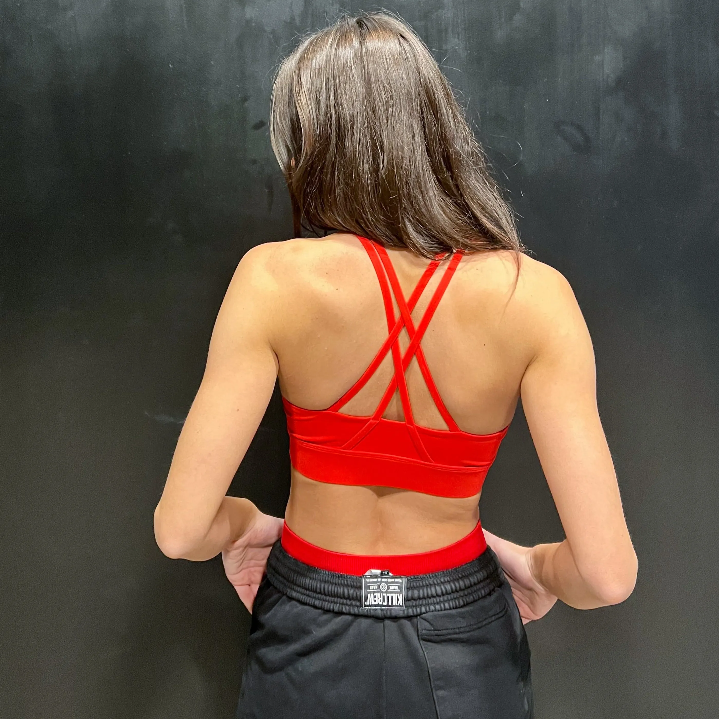FLAME HIGH SUPPORT SPORTS BRA - BLUE / WHITE