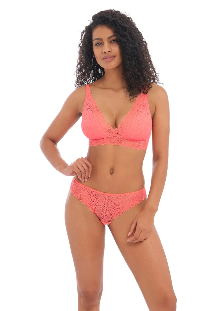 Freya Erin Non Wired Bralette, Hot Coral