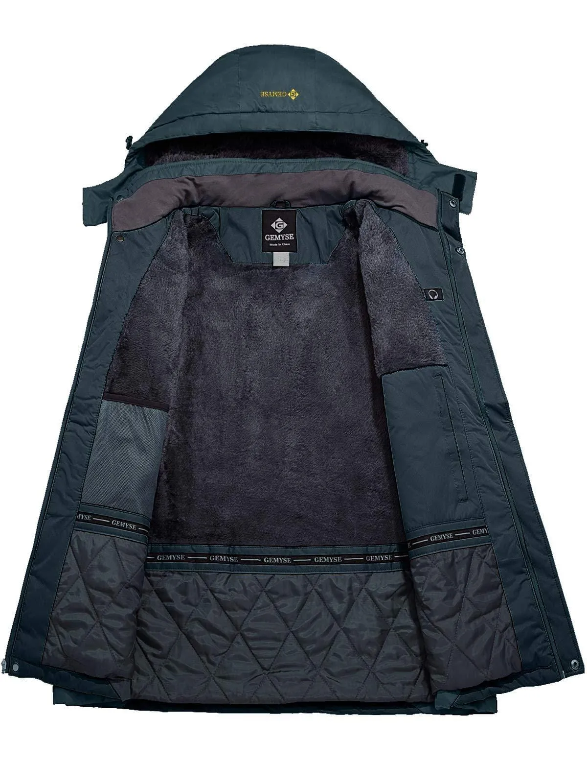 GEMYSE Women's Mountain Waterproof Ski Snow Jacket Winter Windproof Rain Jacket (Dark Grey, S)