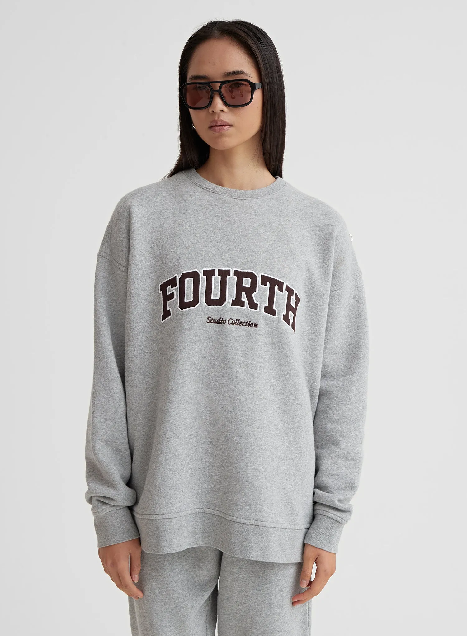 Grey Marl Fourth Studio Oversized Sweatshirt – Dianna