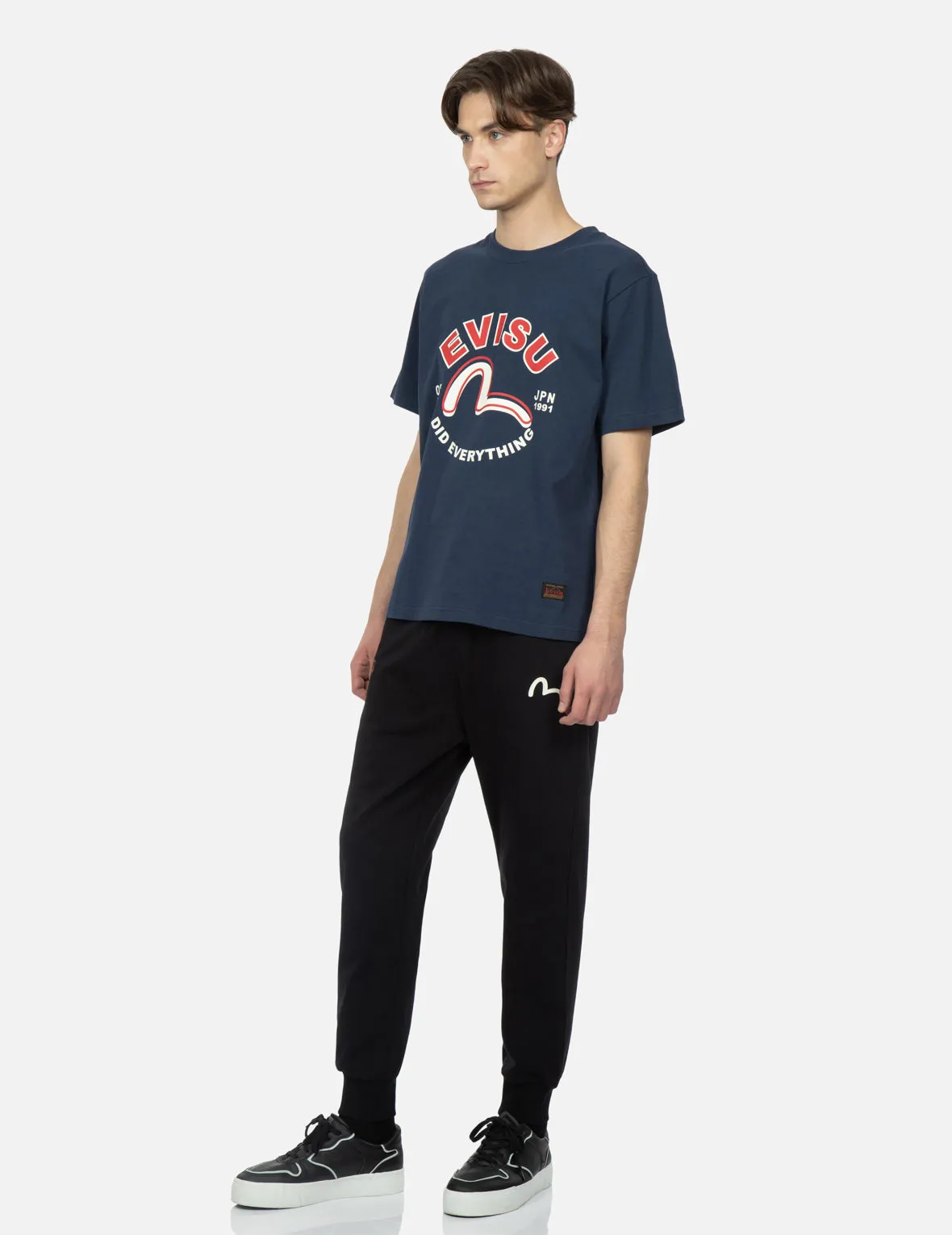 Logo and Slogan Print Sweatpants