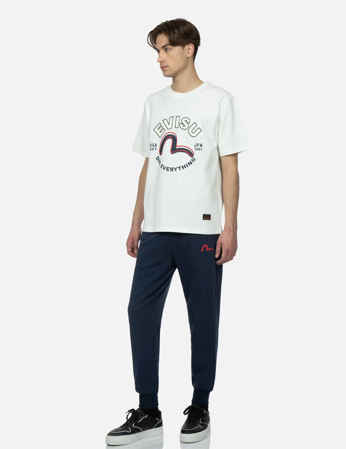 Logo and Slogan Print Sweatpants