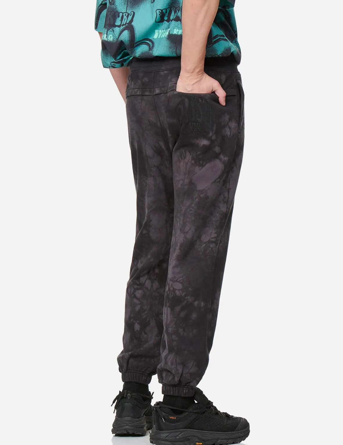 Logo Embroidery Tie-dyed Sweatpants