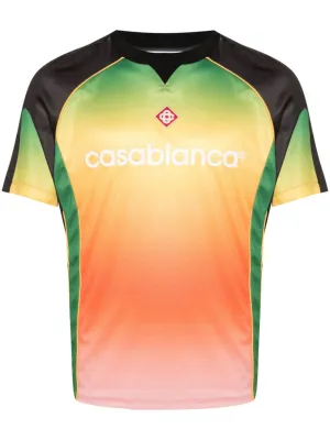 logo-print gradient T-shirt