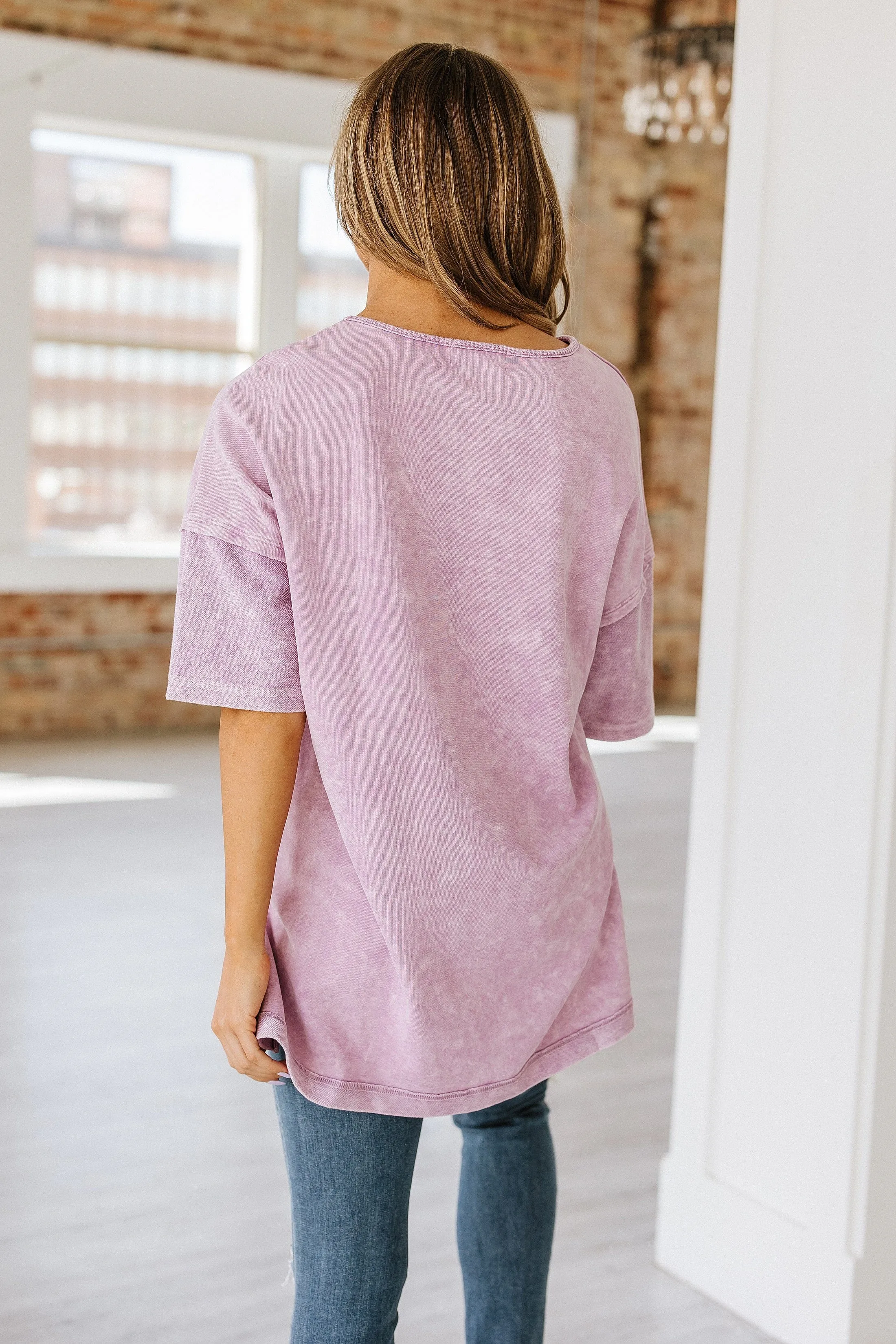 Macy Exposed Seam Oversized Tee | DROPSHIP