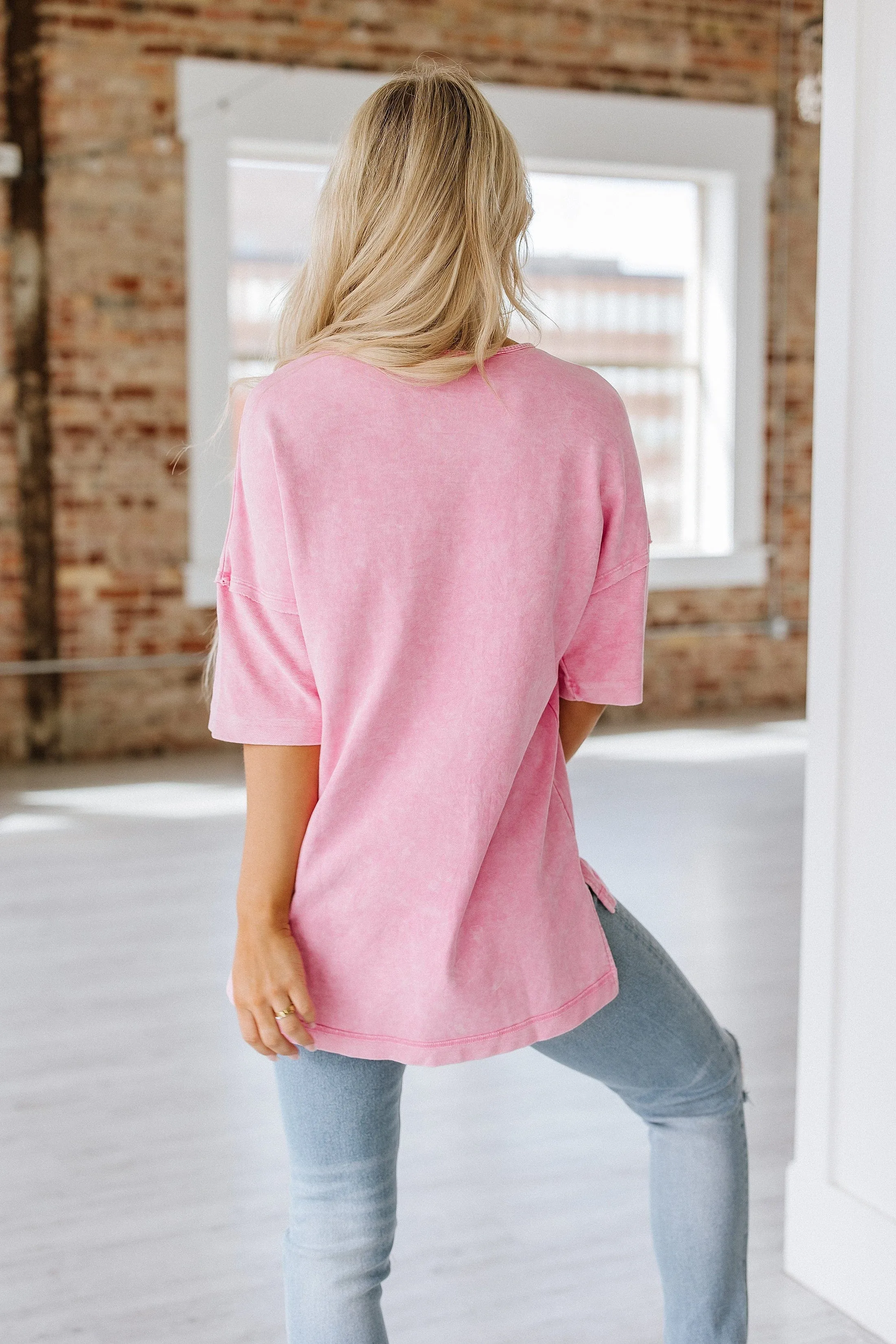 Macy Exposed Seam Oversized Tee | DROPSHIP