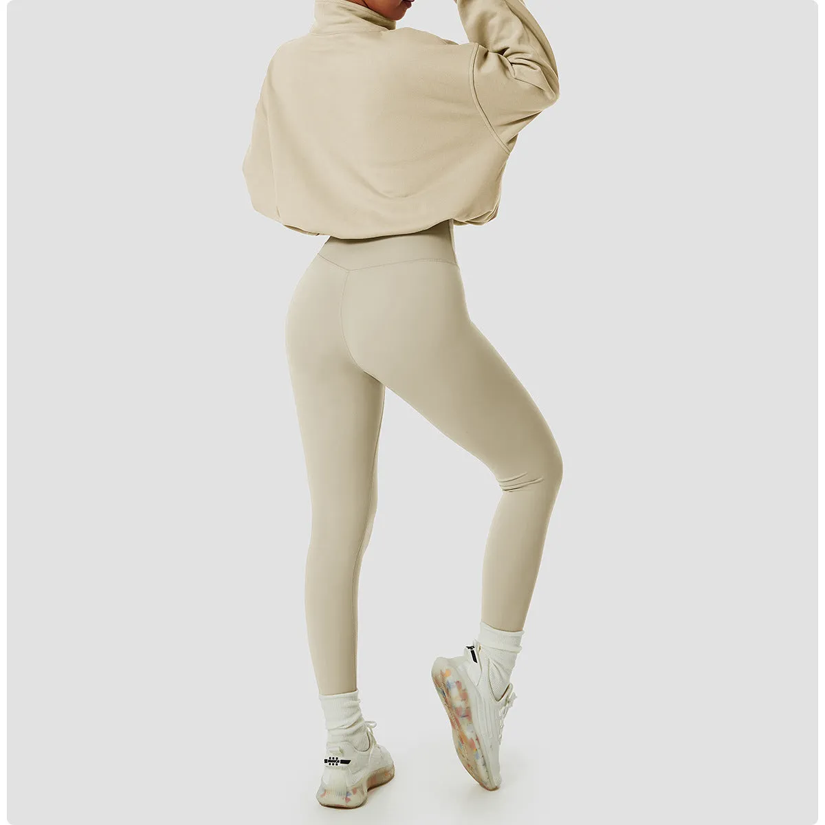 MB FASHION ZIP UP PULL-OVER ACTIVE WEAR TOP 6464LY