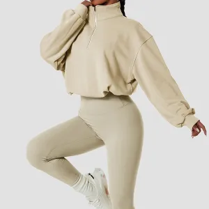 MB FASHION ZIP UP PULL-OVER ACTIVE WEAR TOP 6464LY