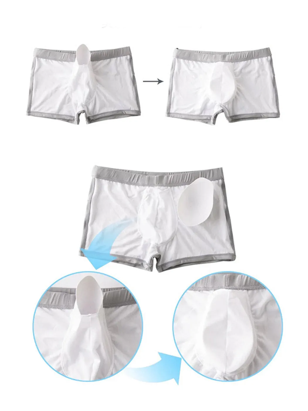 Mens Athletic Swim Trunks with Removable Pad