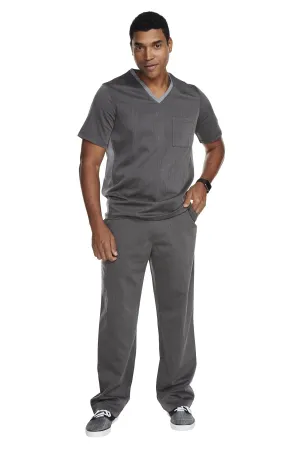 Men's "Sport" V-Neck Top - Heather Graphite