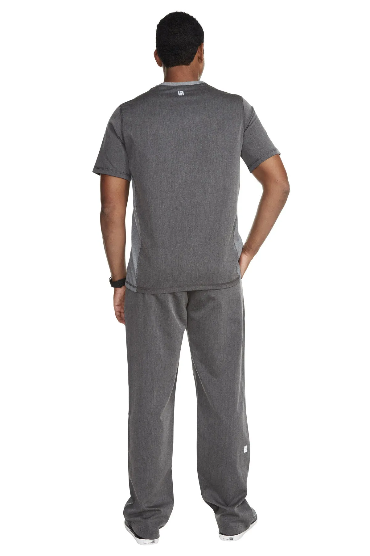 Men's "Sport" V-Neck Top - Heather Graphite