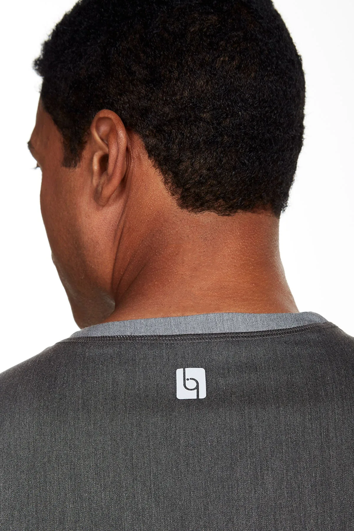 Men's "Sport" V-Neck Top - Heather Graphite