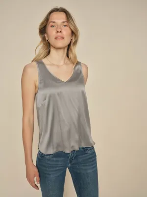 MMAstrid V-Neck Silk Tank Top