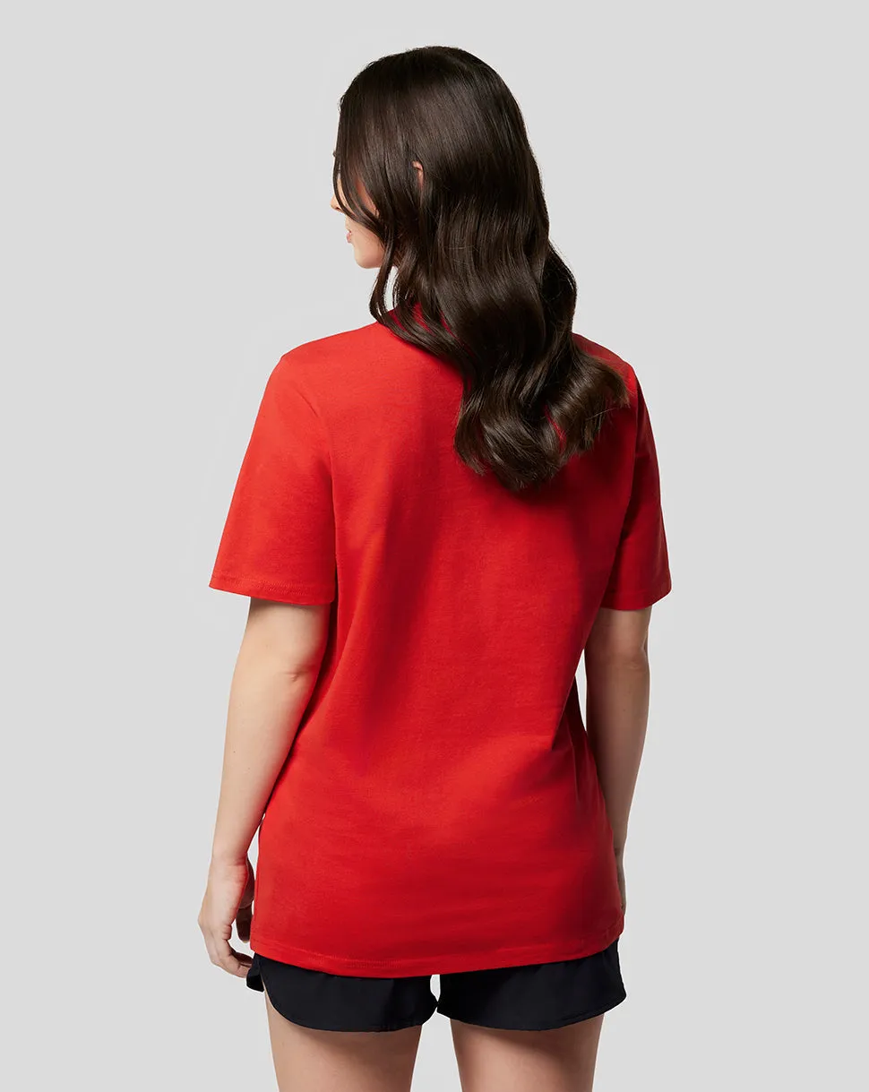 ORACLE RED BULL RACING UNISEX LARGE FRONT LOGO TEE - FLAME SCARLET