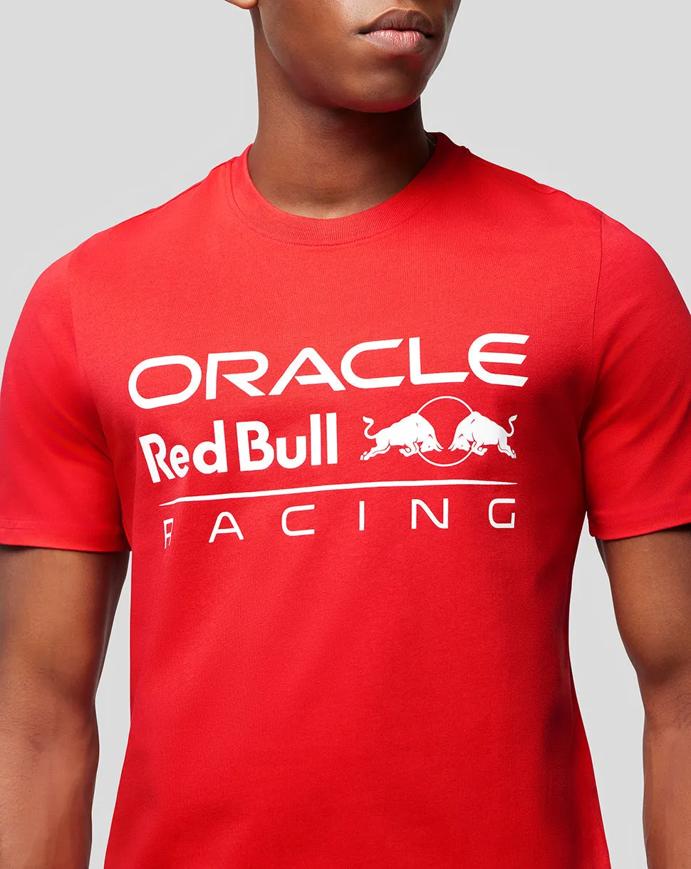ORACLE RED BULL RACING UNISEX LARGE FRONT LOGO TEE - FLAME SCARLET