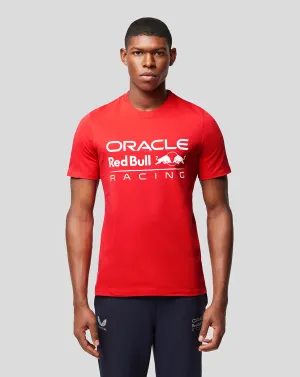 ORACLE RED BULL RACING UNISEX LARGE FRONT LOGO TEE - FLAME SCARLET