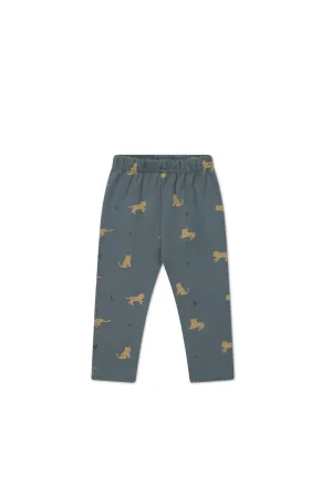 Organic Cotton Everyday Legging - Lenny Leopard Smoke