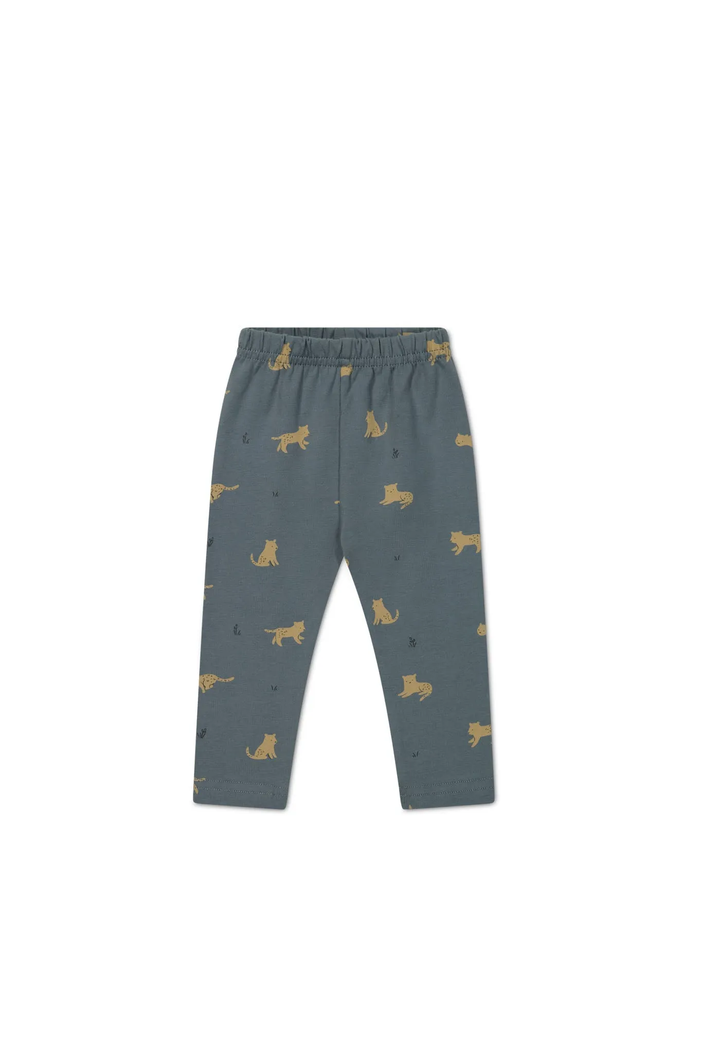 Organic Cotton Everyday Legging - Lenny Leopard Smoke