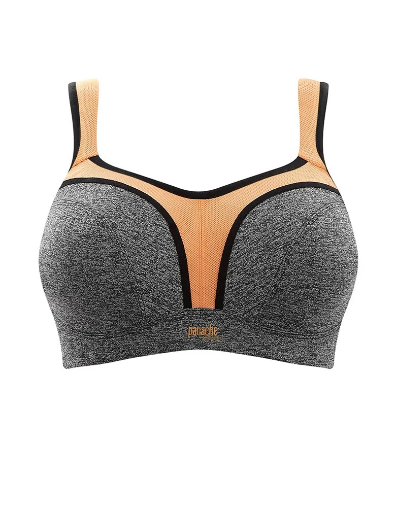 Panache 5021 Grey/Mango Convertible Underwire Sports Bra