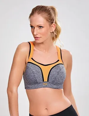 Panache 5021 Grey/Mango Convertible Underwire Sports Bra