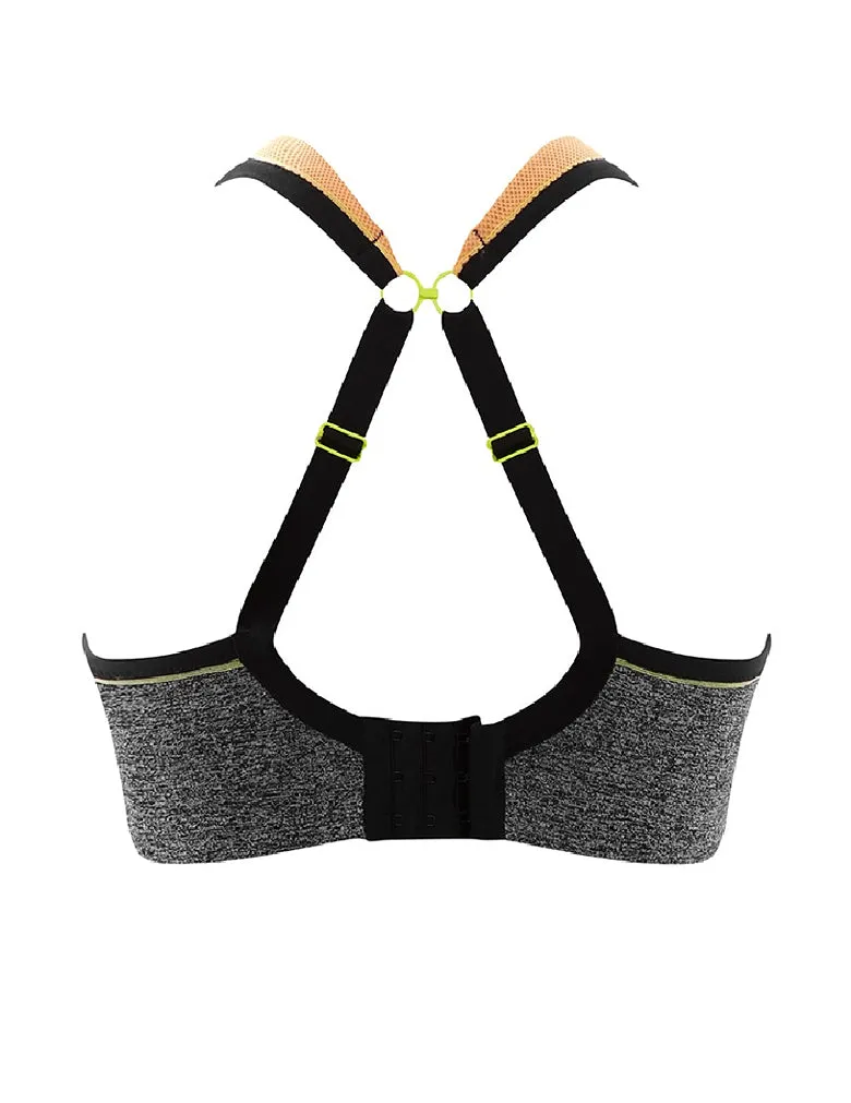 Panache 5021 Grey/Mango Convertible Underwire Sports Bra