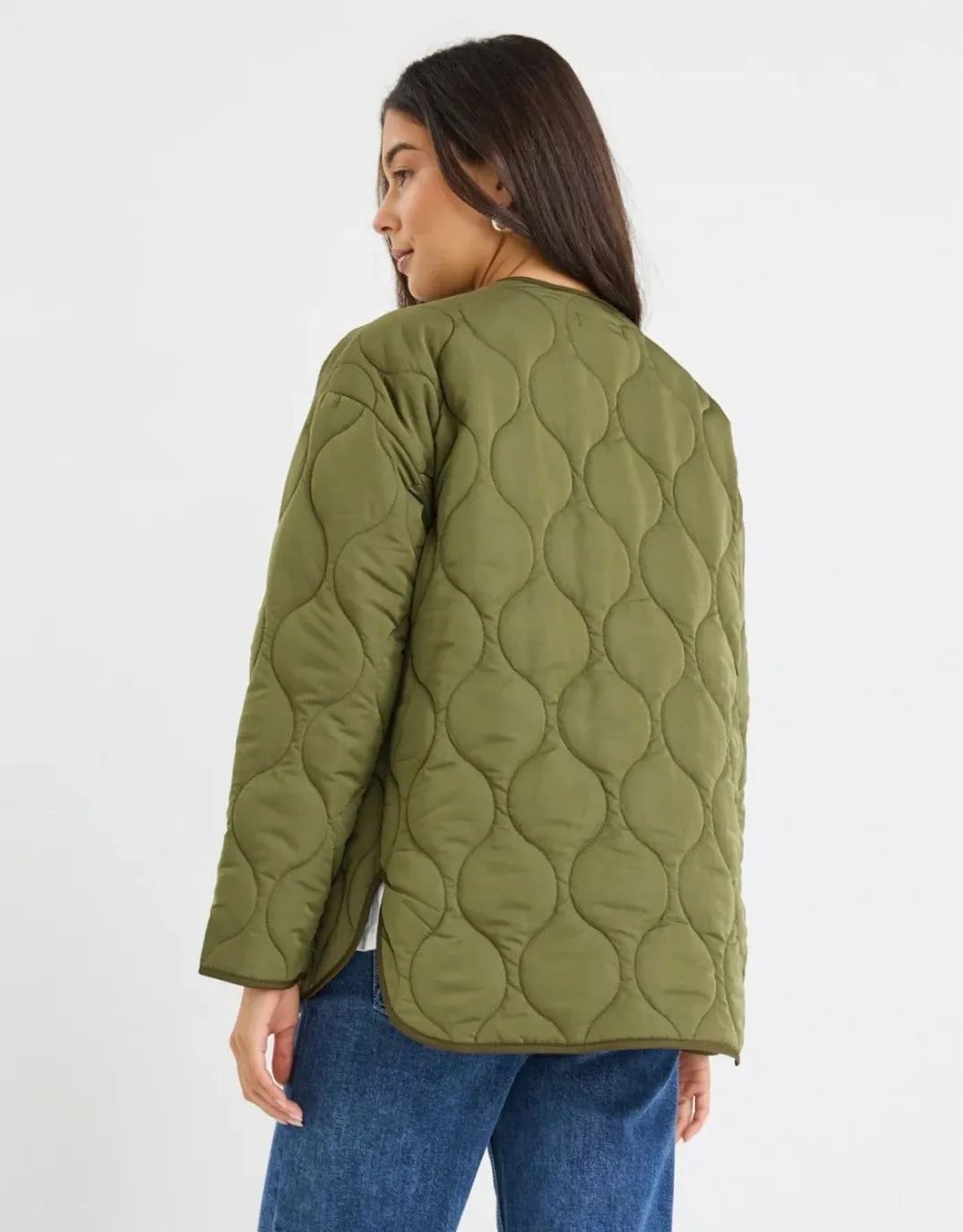Peak Quilted Jacket - Khaki