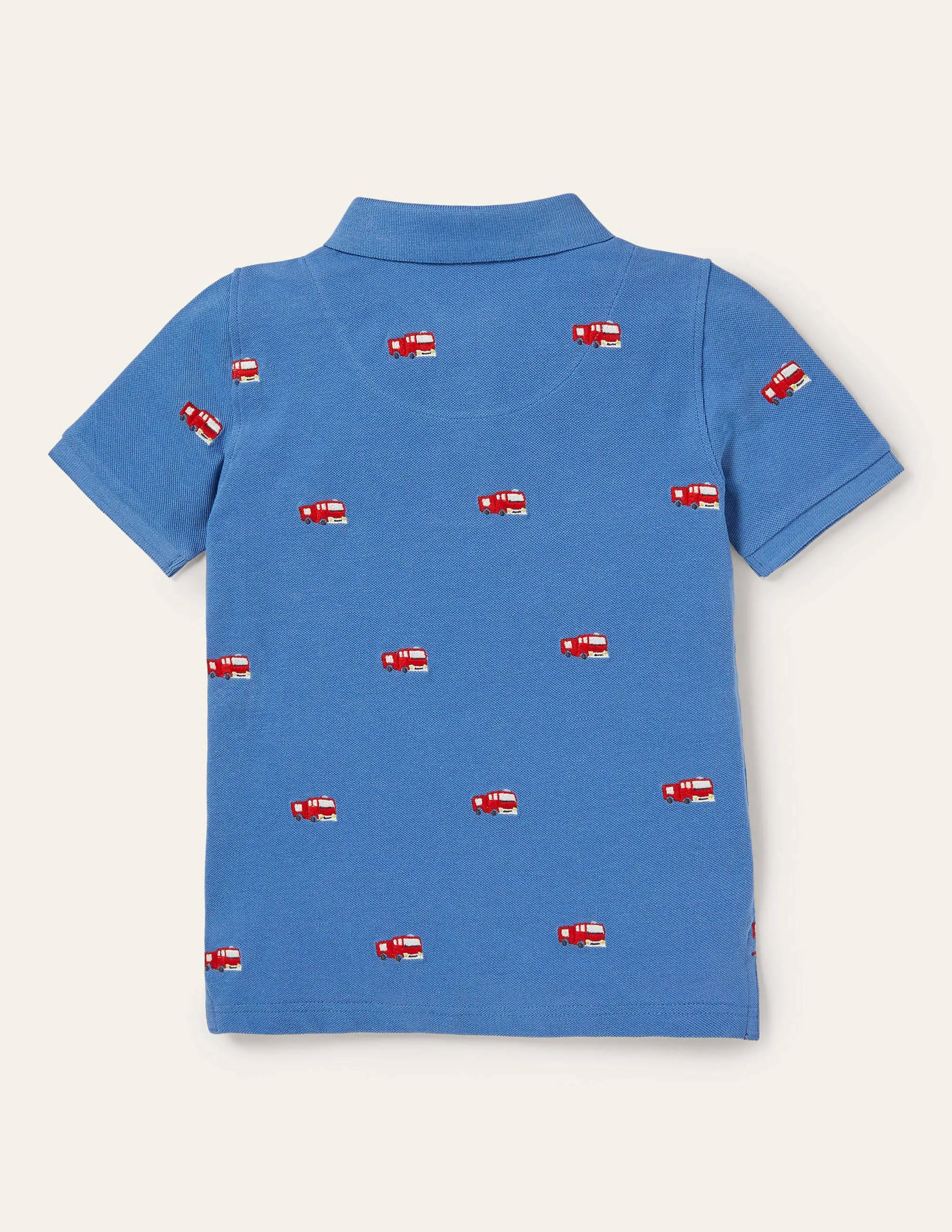 Piqué Polo Shirt-Elizabethan Blue Fire Engines