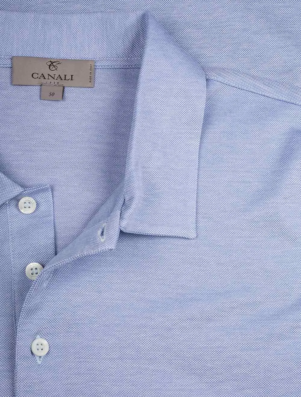Pique Polo Shirt Light Blue